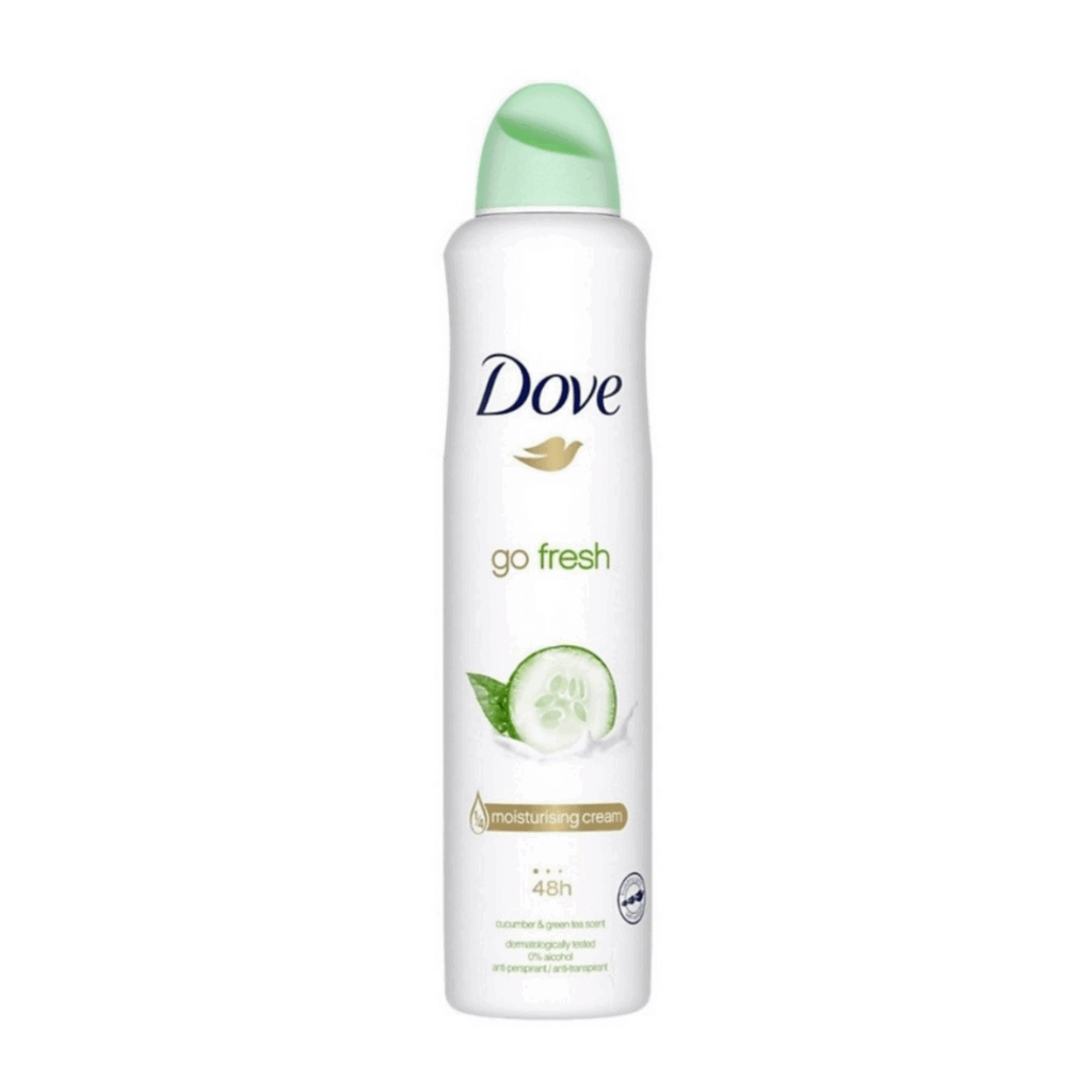 اسپری بدن زنانه داو انگلیسی خیار و چای سبز go fresh